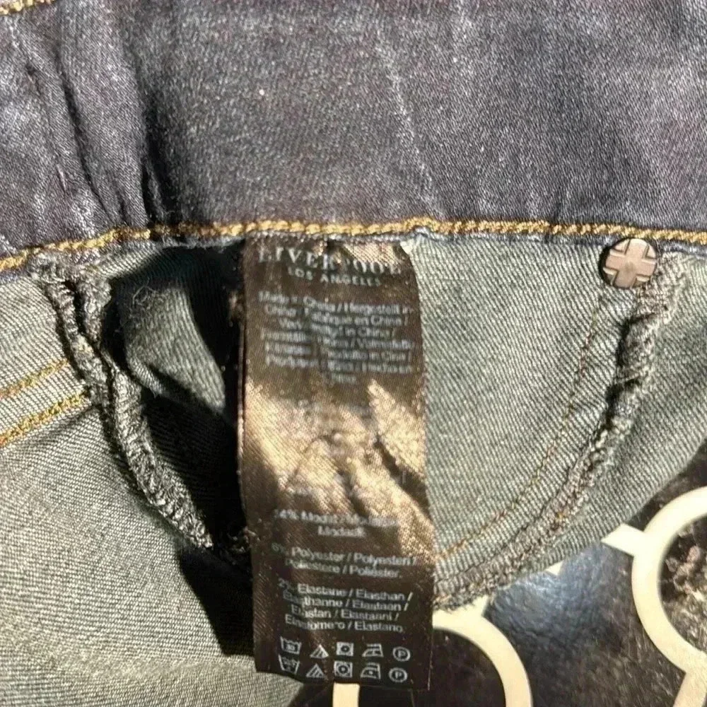 18 W Ankle/crop Liverpool Pull-on Jeggings in Black - Picture 10 of 12